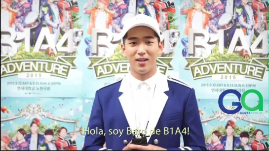 [GREETINGS][151111] Baro @ Special Message to BANAs for B1A4 ADVENTURE 2015 in Mexico