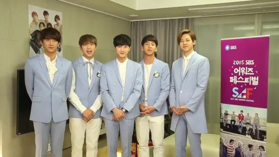 [GREETINGS][151006] B1A4 @ Chinese Greeting for 2015 SBS AWARDS FESTIVAL