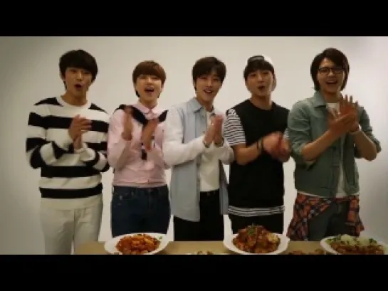 [140527] B1A4 @ Greeting video for "Okkudak" Oven Baked Chicken Restaurant