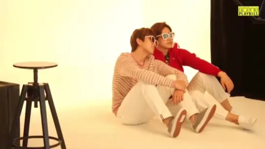 [BACKSTAGE][160322] CNU and Sandeul @ "Scene Playbill" Magazine Photoshoot Backstage