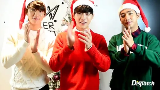 [BACKSTAGE][151210] Jinyoung, Baro and Gongchan @ Starcast - B1A4’s early Christmas Gift Making Video