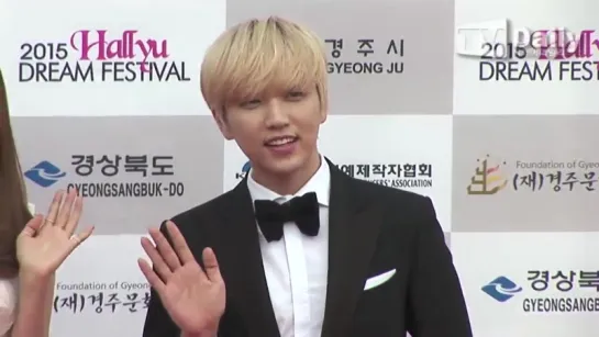 [NEWS:CUT][150920] Baro and Sandeul @ Hallyu Dream Festival Red Carpet