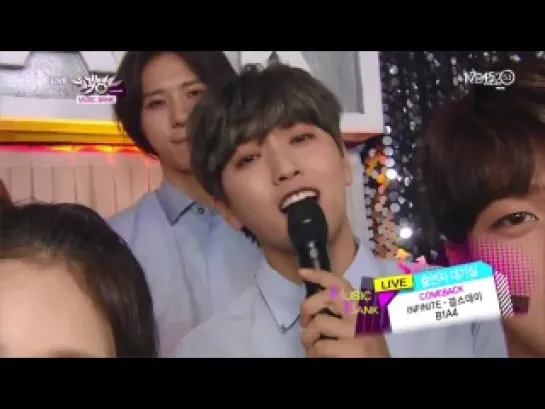 [BACKSTAGE][140718] B1A4 INFINITE Girl's Day @ Music Bank Backstage