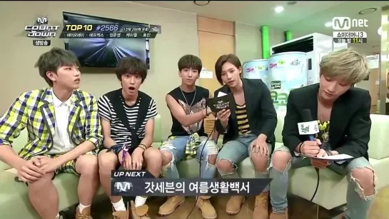 [BACKSTAGE][140717] B1A4 Comeback @ Mcountdown Interview