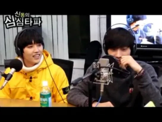 121119 - Shindong’s Shimshimtapa: Sandeul & Jinyoung’s album introduction (Rap Ver.)