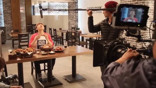 [OTHER][140725] Sandeul @  "Okkudak" Oven Baked Chicken Restaurant CF Making Film