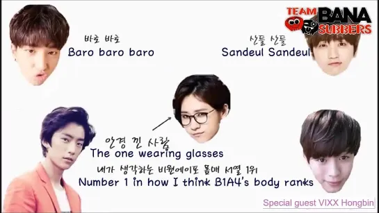 [ENG.SUB] [140729] B1A4 - Gongchan's Phone Call with VIXX's Hongbin @ Kiss The Radio