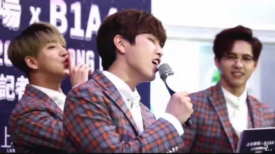 [FANCAM] [170520] Sandeul @ B1A4 LIVE SPACE 2017 in Hong Kong Press Conference