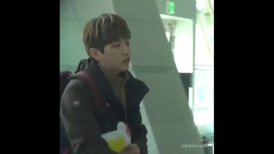 [FANCAM][160201] Sandeul @ Incheon Airport