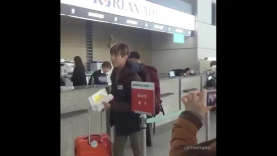 [FANCAM][160201] Sandeul @ Incheon Airport