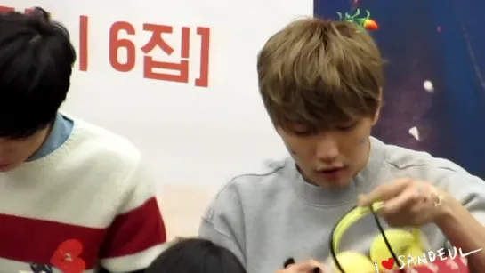 [FANCAM][151004] B1A4 (Sandeul focus) @ Youngpoong Bookstore Coex Fansign