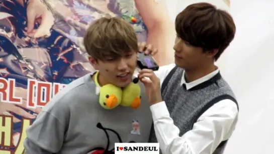 [FANCAM][151004] B1A4 (Sandeul focus) @ Youngpoong Bookstore Coex Fansign