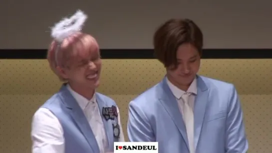 [FANCAM][150823] B1A4 (Sandeul focus) @ Kyobo Hot Tracks Fansign