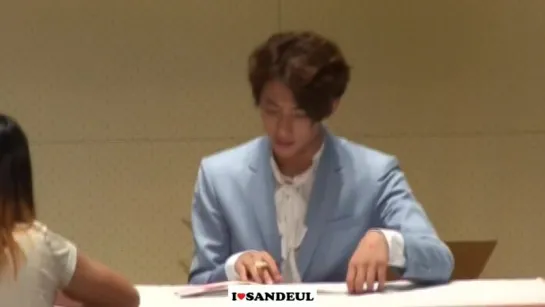 [FANCAM][150823] B1A4 (Gongchan focus) @ Kyobo Hot Tracks Fansign