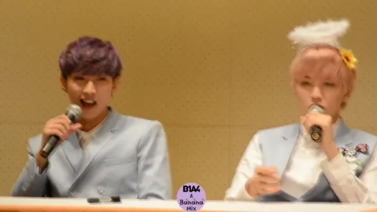 [FANCAM][150823] B1A4 (Jinyoung and Sandeul focus) @ Kyobo Hot Tracks Fansign