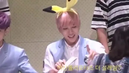 [FANCAM][150823] B1A4 (Sandeul focus) @ Kyobo Hot Tracks Fansign