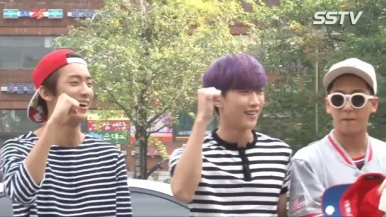 [FANCAM][150814] B1A4 @ On the way to KBS Music Bank