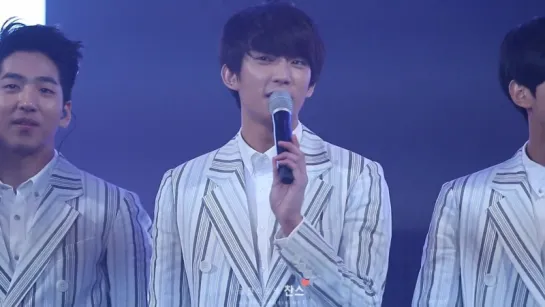 [FANCAM][150414] B1A4 Talk (Gongchan focus) @ Green Umbrella Children's Foundation K-POP Concert in Jeju