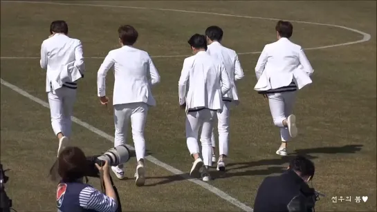 [FANCAM][150328] B1A4 @ Suwon FC Home Soccer Match