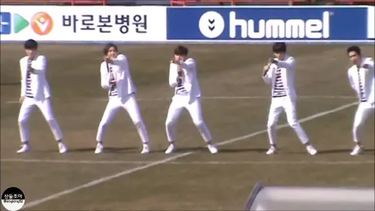 [FANCAM][150328] B1A4 - What's Going On @ Suwon FC Home Soccer Match