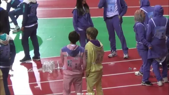 [FANCAM][150202] Gongchan with Honbin (VIXX) @ Idol Star Athletics Championship