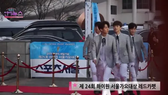 [FANCAM][150122] B1A4 @ The 24th Seoul Music Awards Red Carpet