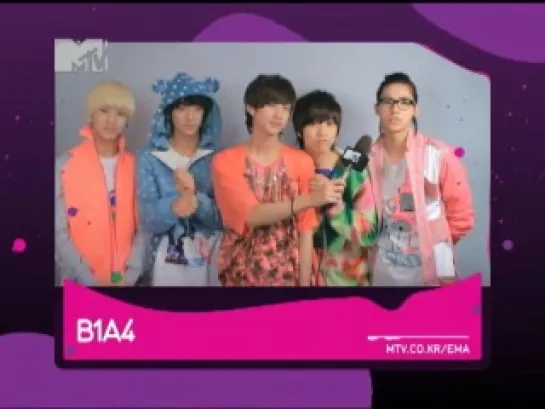 B1A4’s support video for BIGBANG on MTV EMA 2011