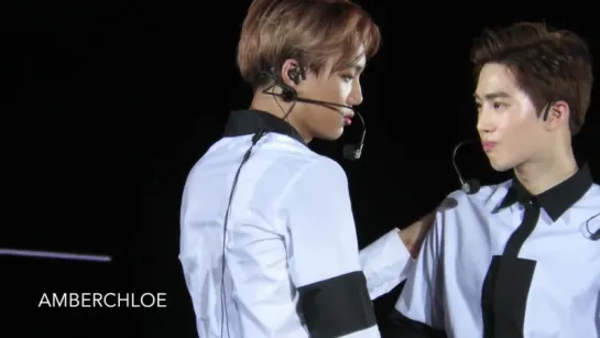 [FANCAM] 150912 #EXO @ The EXO'luXion in Chongqing | Kai & Suho Talk (Kai Focus)