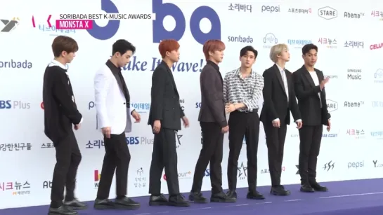 [VK][180830] MONSTA X - Blue Carpet @ Soribada Best K-Music Awards 2018