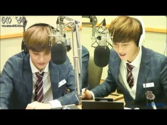 [РУСС. САБ] 131107 Sukira DJ Kai and Suho - Sehun Speed Quiz @ Sukira Kiss The Radio