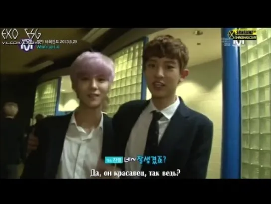 [РУСС. САБ] 130905 MNet Wide EXO Cut (What's up in LA behind the scenes)