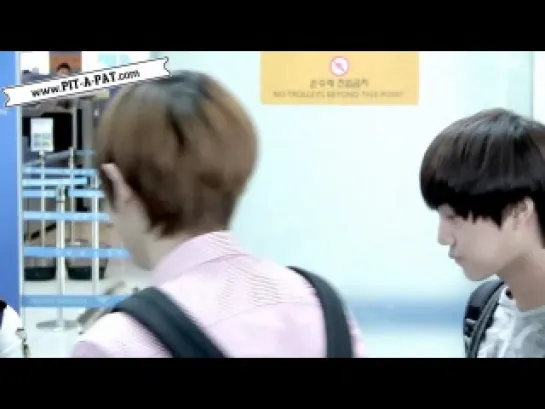 [FANCAM] 120518 EXO-K at Incheon Airport to LA (Kai focus)