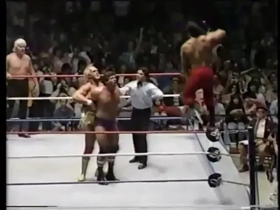 Hulk Hogan  Ricky Steamboat vs Don Muraco, Mr.Fuji, and Johnny Valiant