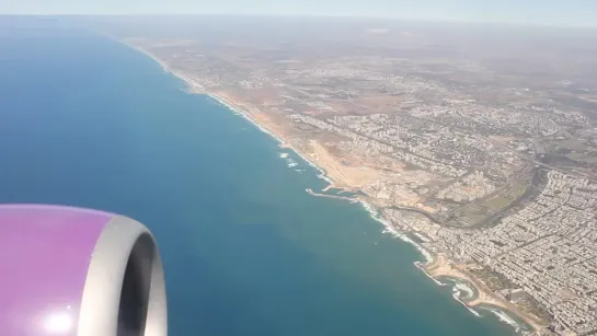 Посадка в Тель-Авив Бен-Гурион Boeing 737-900 ER МАУ - Landing Approach at Tel Aviv Ben Gurion