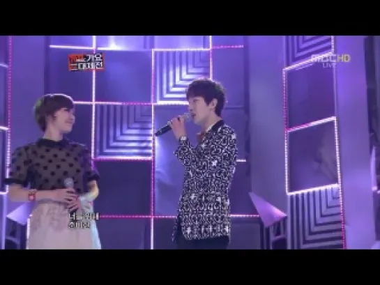 121231 Jokwon & Gain - The Day I confessed + We Fell In Love on MBC Gayo Daejejun