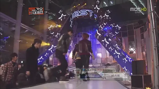 121231 BEAST - Midnight + Beautuful Night on MBC Gayo Daejejun