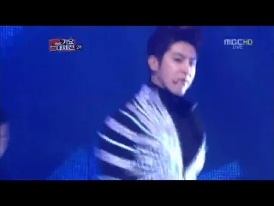 121231 TVXQ - Intro + Catch Me on MBC Gayo Daejejun