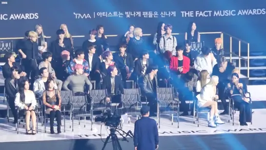 [VK][190424] MONSTA X reaction to BTS performance fancam @ The Fact Music Awards 2019