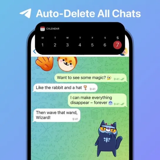 Автоудаление всех чатов в Telegram