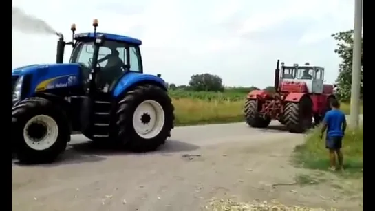 Экспериментатор. Битва тракторов - New Holland T8030 vs К-701 Кировец, кто кого?