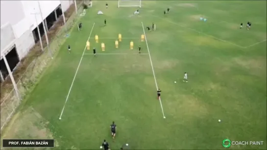 Receive the ball between the lines