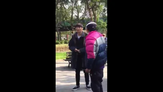 [FANCAM] 160102 EXO LAY @ To be a better man Recording (1)