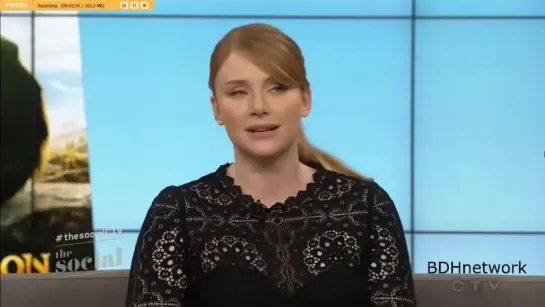 Bryce Dallas Howard on The Social - July 28, 2016