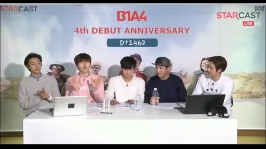 [SHOW:CUT][150423] Baro - Salmon @ Starcast On Air - B1A4 4th Debut Anniversary "D+1462" Event