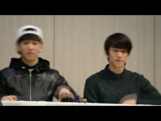 [FANCAM][140219] B1A4 (Baro and Gongchan focus) @ Daejeon Fansign