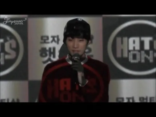 [FANCAM][140217] B1A4 (Jinyoung focus) @ Hats On Fansign