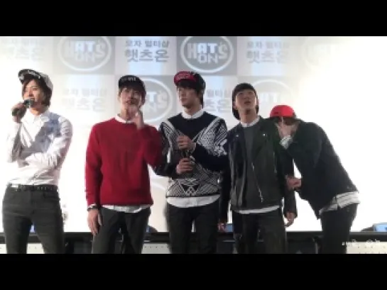 [FANCAM][140217] B1A4 @ Hats On Fan Sign