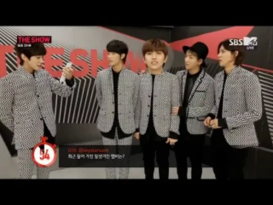 [SHOW][140204] B1A4 @ Thw SHOW backstage interview