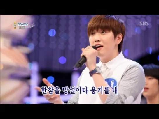 [SHOW:CUT][140126] Cnu, Sandeul, Gongchan  (Cho Yong Pil - Bounce) @ SBS 1000 Songs Challenge