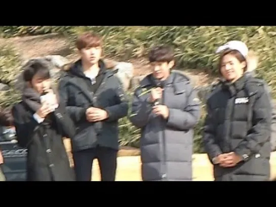 [FANCAM][140119] B1A4 (CNU focus)@ Inkigayo Mini Fanmeet